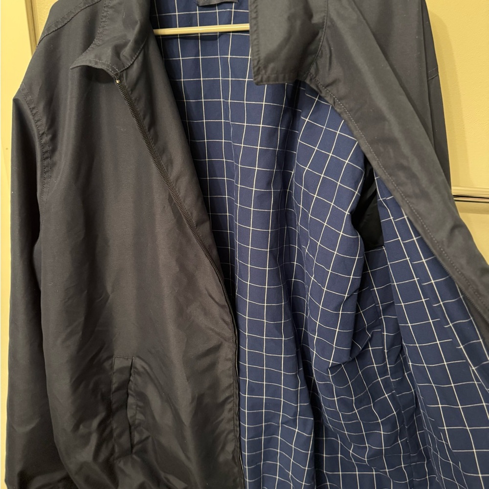Chaps Navy Harrington Jacket XL Tall Vintage Style - Picture 5 of 5